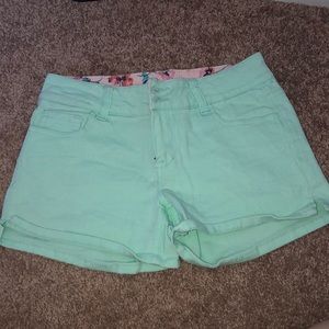 Delia's Mint green shorts gently used
